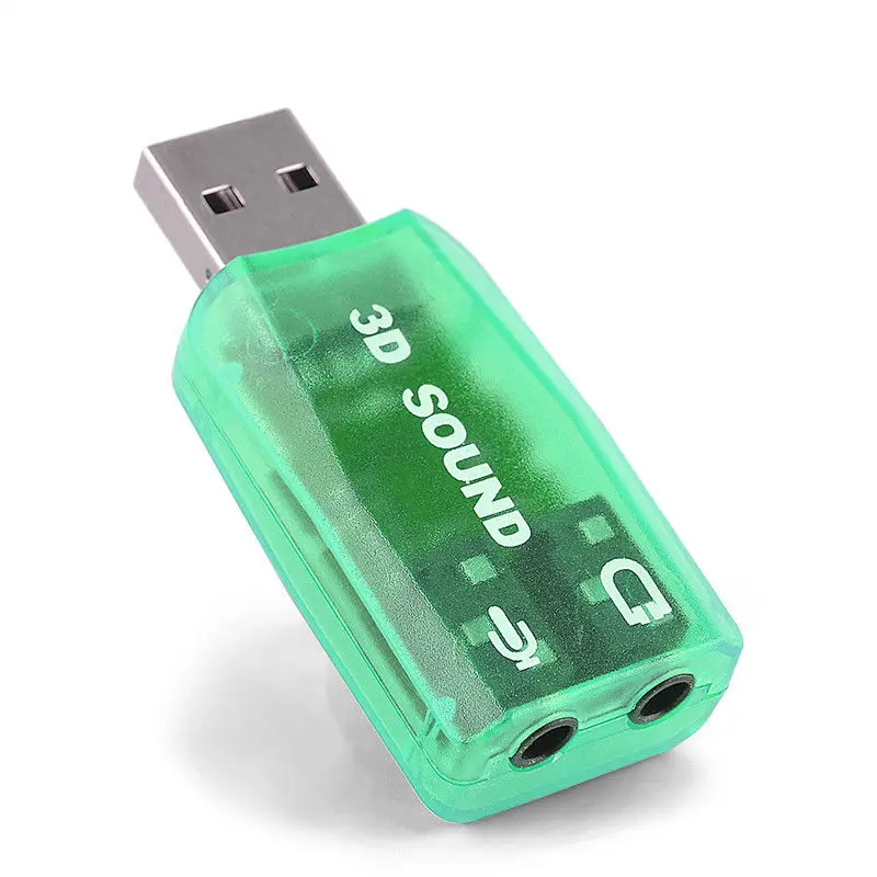 USB для 3 5 мм микрофона Разъем наушников стереогарнитура 3D Звуковая карта аудио