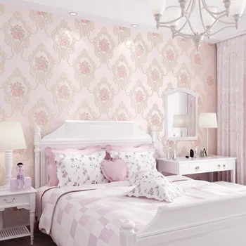 

Beautiful Europe Flowers Wallpaper Self Adhesive Non-woven 3d Floral Wallpapers Roll Living Room Bedroom Mural Wall Paper Qz104