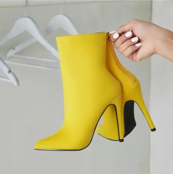 

New Leather Suede Women Ankle Boots Sexy Pointed Toe Slip Women Boots Shoes Women Motorcycle Shoes
