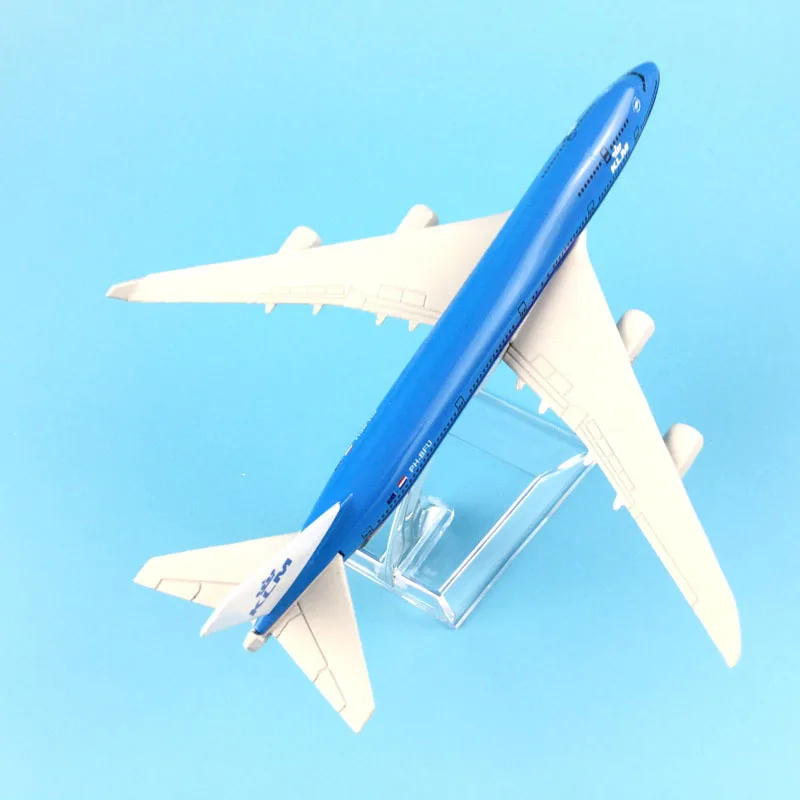 Модель самолета 16 см KLM Королевский голландский Боинг 747 модель 1:400 Литые