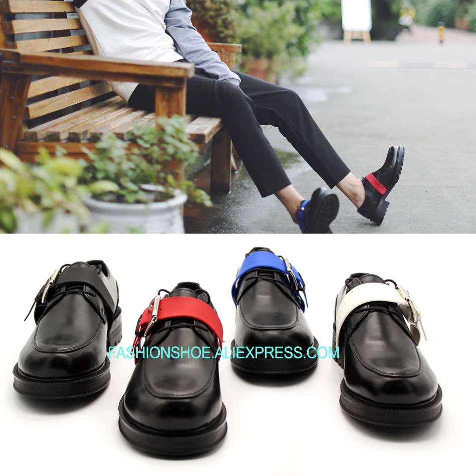 

Colorful Monk Strap Handmade Formal Business Shoes Flat heel Mens Wedding Dress Shoess