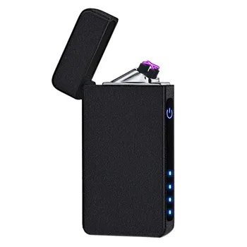 

Windproof Electronic Usb Charging Cigarettes Smart Press Screen Lighter Double Arc Plasma Pulse Personality Led Power Display
