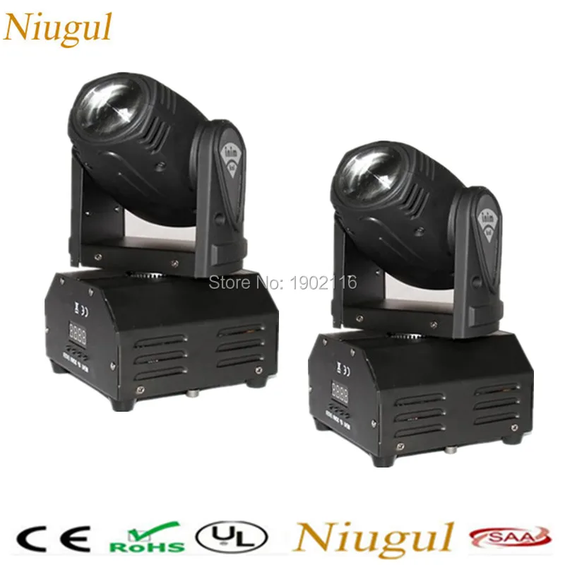 

2pcs/lot Mini 10W Beam LED Moving Head Light /DMX LED Beam Wash Effect Stage Lighting /RGBW LED Spotlight For DJ Party Nightclub