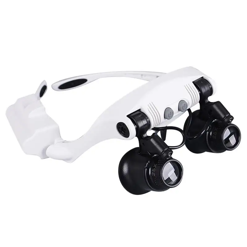 

Magnifying Glass Eyewear Glasses Type Identification Magnifying Glass With Led 8 Lens For Jeweler Repair Watch