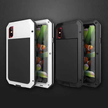 

Besegad Fashion Shockproof Waterproof Fallproof Metal All-round Protection Protective Case Cover for Apple iPhone X XS Gadgets
