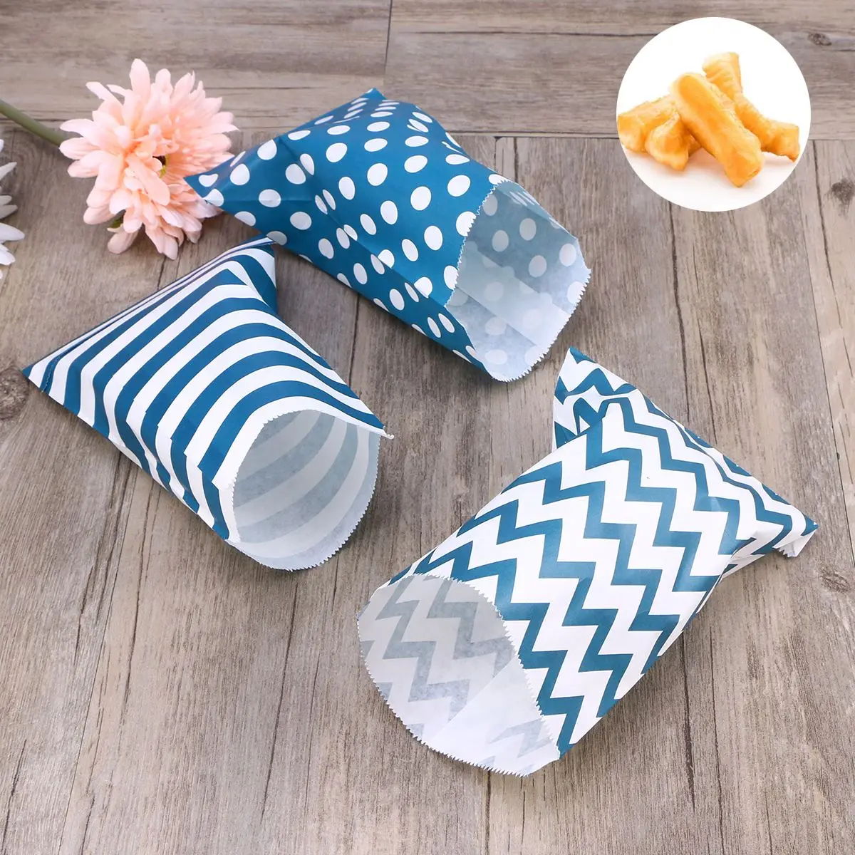 

48pcs Kraft Paper Bags Eco-Friendly Food Safe Polka Dot Treat Party Favor Candy Sacks Bag for Wedding Birthday Engagement