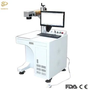 

desktop 20w/30w/50w fiber laser marking machine for metal, rings,stainless steel with rotary