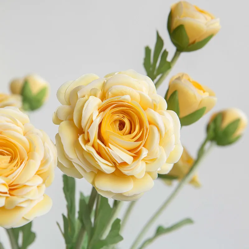 

Simulation flores Planting Ranunculus The Wedding The West Peony artificial Silk Flower Botany fake Lulian DIY home decoration