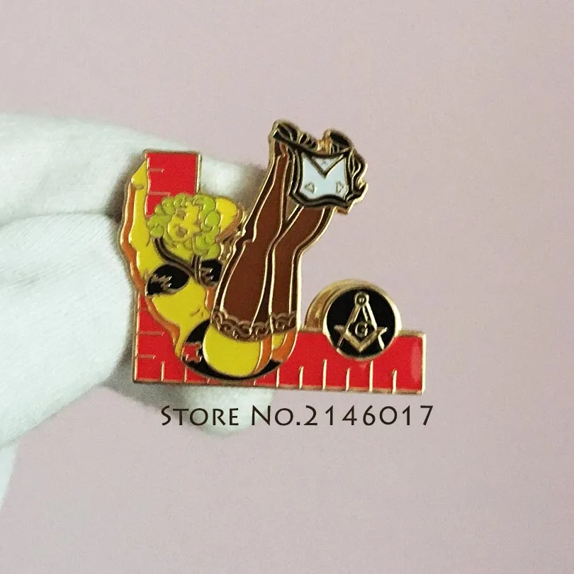 Freemason мягкая эмалированная блестящая шпилька для девушек|Броши| |