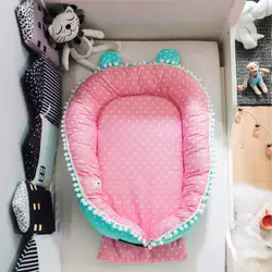 Портативный хлопок детские гнездо люльки, кроватки бампер толстый матрас для люльки прекрасный Манеж