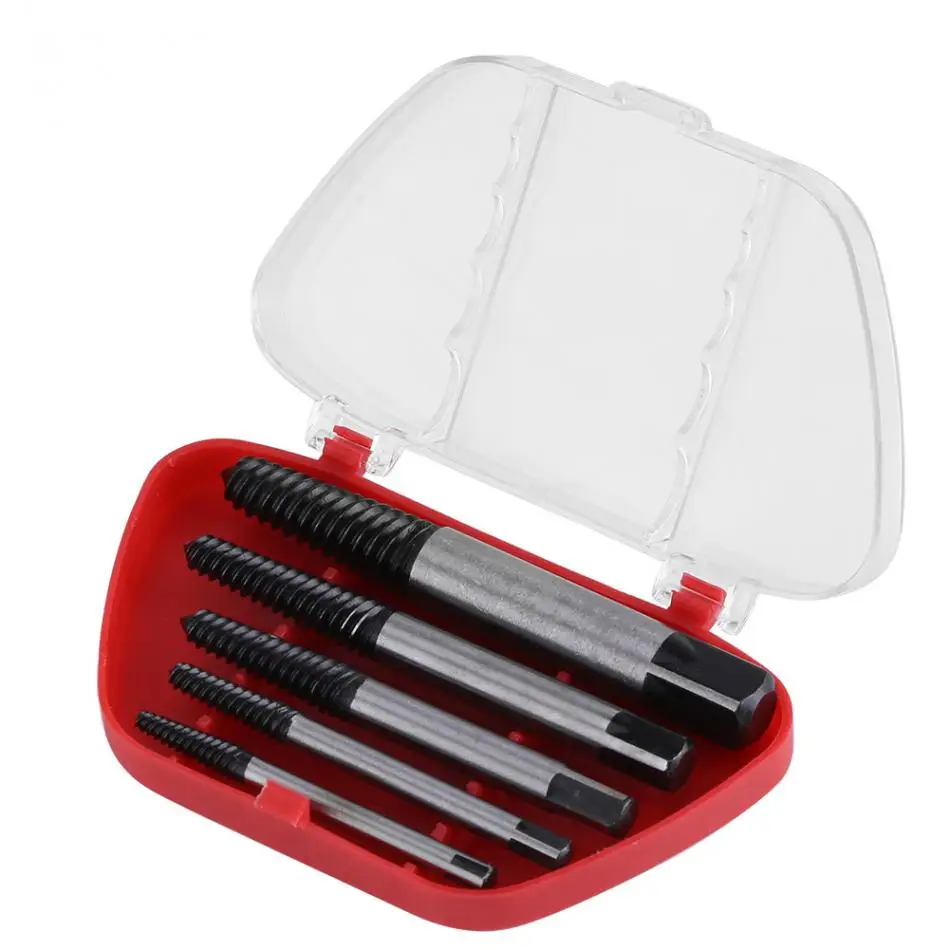

5pcs/set Broken Screw Extractor Bit Damaged Bolt Take Out Removing Tools Screws Extractor Drill Bits Hand Tools Set top