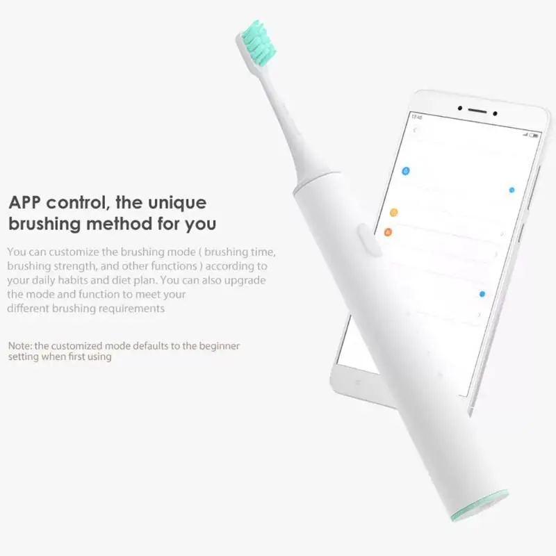

Original Xiaomi Electric Toothbrush Waterproof Mijia Sonic Toothbrush Rechargeable Dupont Bristles Tooth Brush Mi Home APP