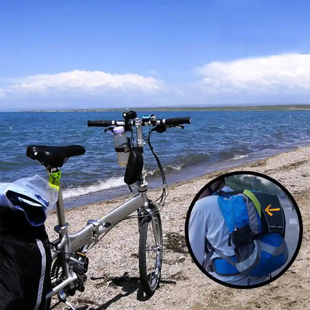 nuevo led inalambrico ciclismo chaleco 20l mtb bicicleta de luz led de intermitente chaleco bicicleta reflectante advertencia chalecos con remo