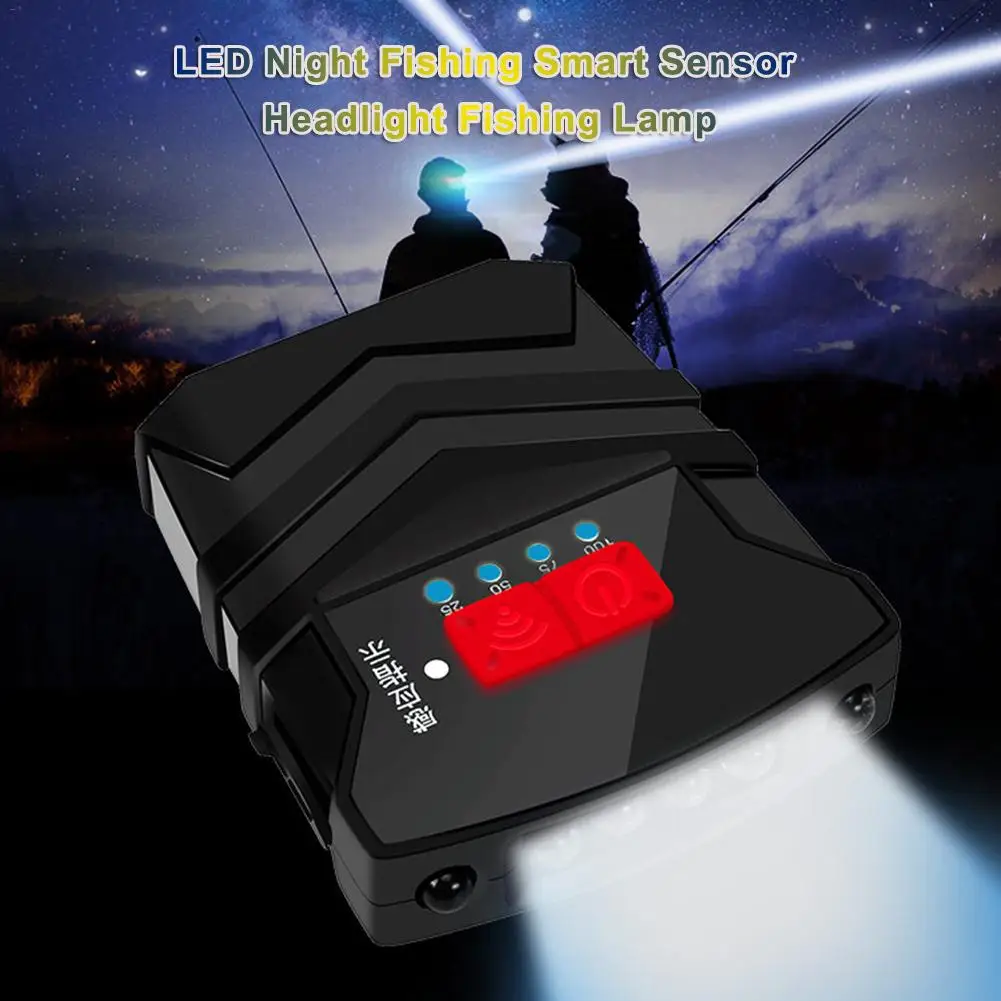 

LED Front View Night Fishing Smart Sensor Fishing Light USB Rechargeable Super Bright Waterproof Charging Light Clip Cap Light