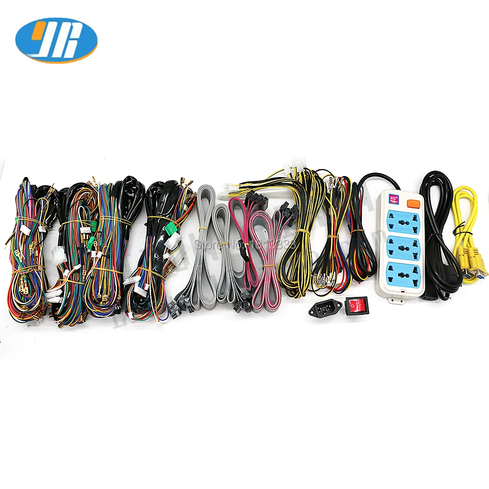 

Fishing Game Machine Wire Harness Connection For 8 Players Joystick LED Joystick Coin Acceptor Fishi hunter game board