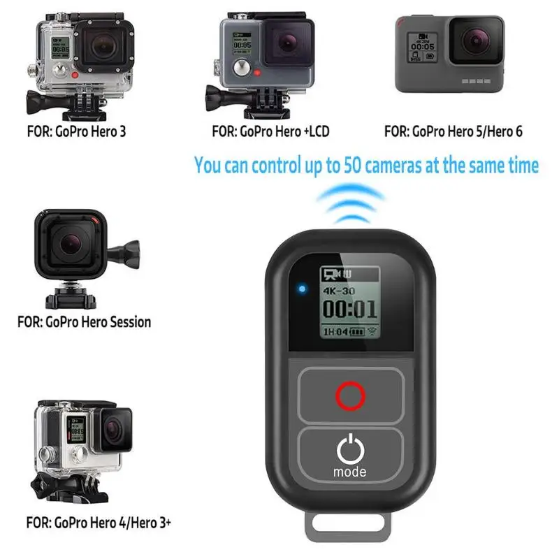 Умный беспроводной Wi-Fi пульт дистанционного управления с зарядным кабелем ремешок для GoPro Hero 7 6 5 4 Session камера аксессуары дропшиппинг