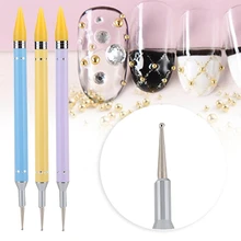 Outil de manucure de stylo d'art d'ongle de picotement de pierre de cire d'ongle de couleur de sucrerie de dessin à double extrémité d'ongle