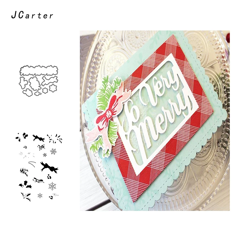 

JCarter Cute Small Pattern Trinket Metal Cutting Dies or Clear Stamps for Scrapbooking DIY Embossing Folder Paper Maker Template