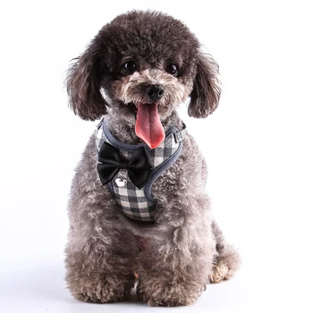 

Elegant Bow Tie Dog Harness Nylon Mesh Puppy Vest Pet Walking Harness and Leash Set For Small Dogs Teddy Chihuahua Chest Strap