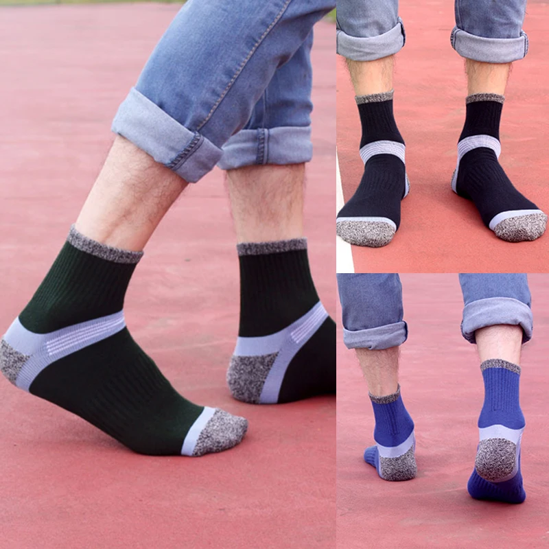 

New Professional Breathable Sports Socks Men Cotton Socks Outdoor Soccer Football Basketball Cycling Socks Autumn Winter Hosiery