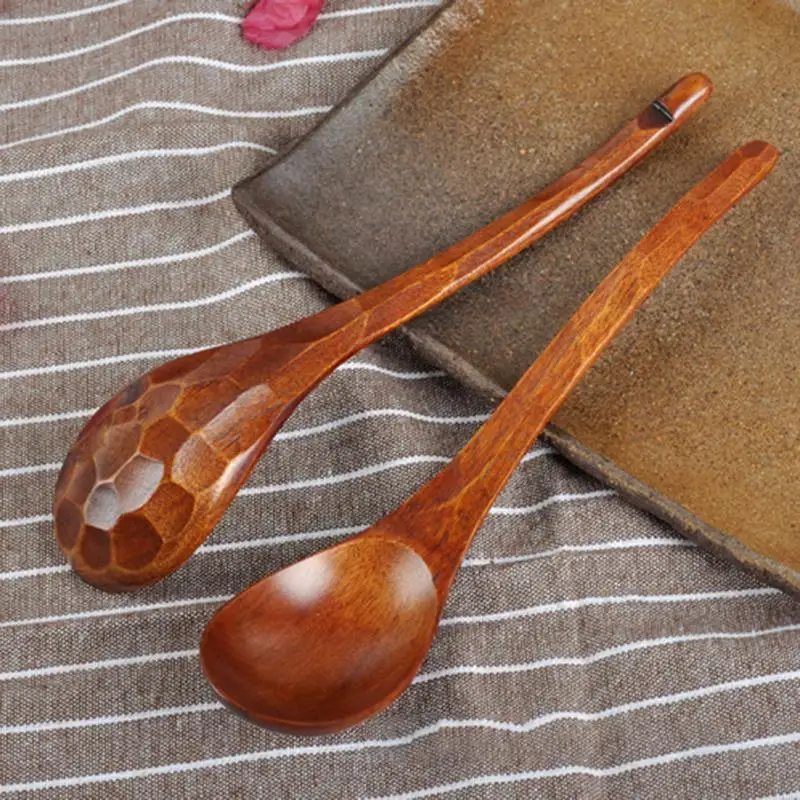 

Creative High-Quality Japanese Non-Stick Tortoise Shell Wood Spoon Long Handle Wooden Scoop For Rice Soup Tea Kitchen Tools