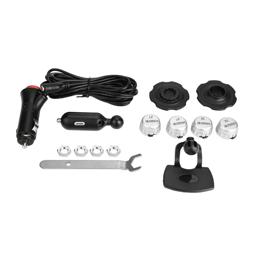 Автомобильная система контроля давления в шинах TPMS сигаретный светильник er с ЖК