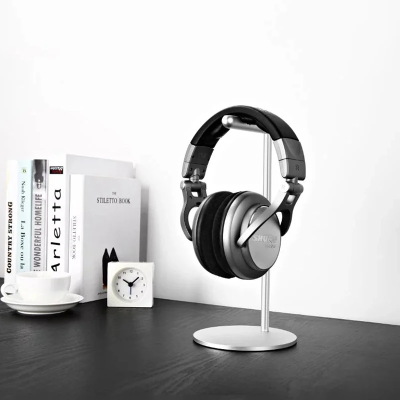  Aluminum Metal Desk Headphone Stand Headset Holder Bracket Desktop Earphone Hanger Display Storage 