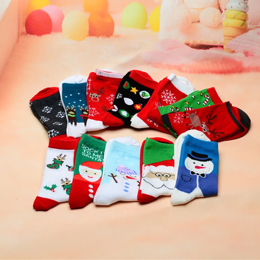 

Women And Men Christmas Cotton Sock Cartoon Animal Paradise Thick Cute Comfortable Stripe Short Ankle Soxs Free Shipping