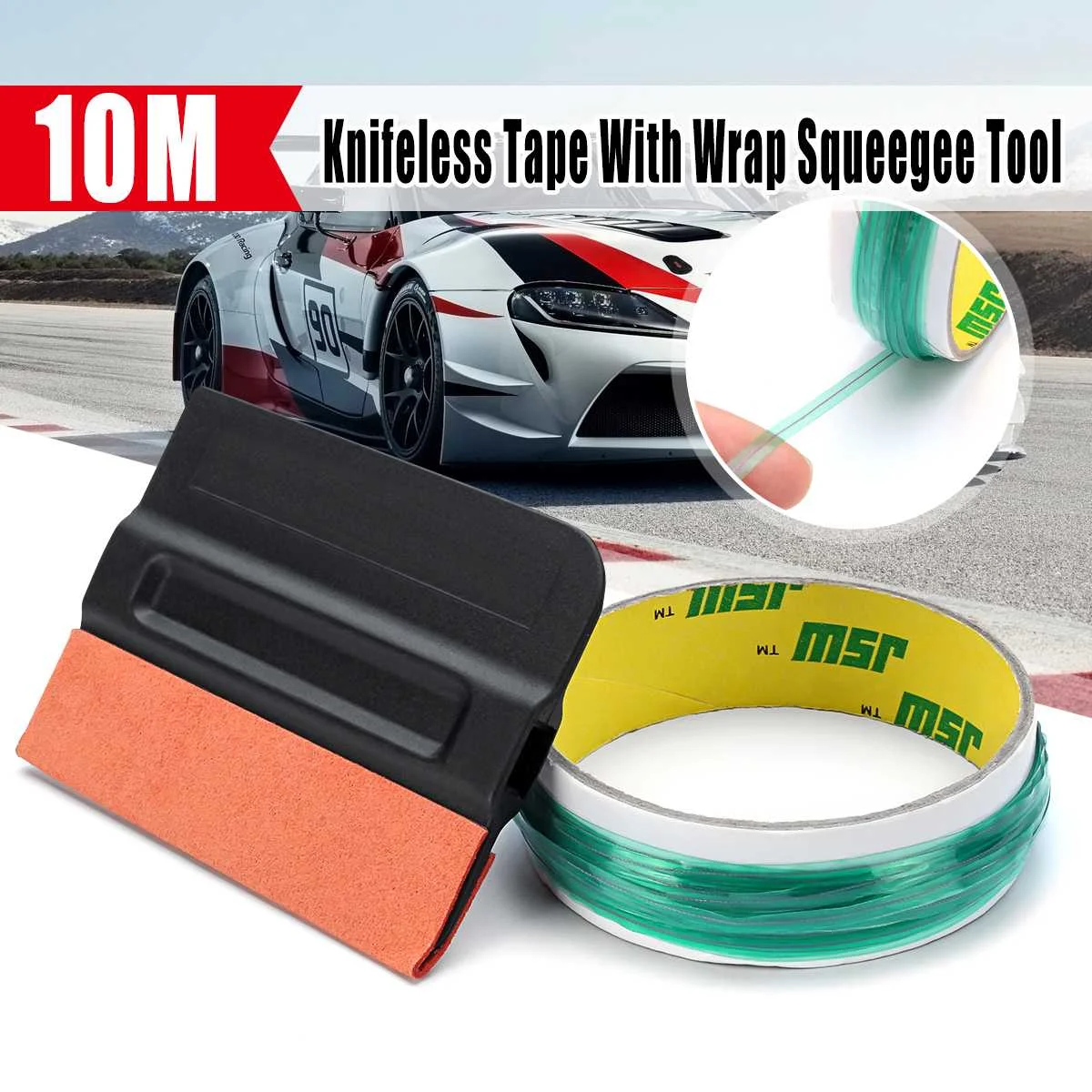 

10m Knifeless Tape With Wrap Squeegee Tool Knifeless Line Tape Squeegee Graphic Vinyl Cutting Wrap Tool Car Covers