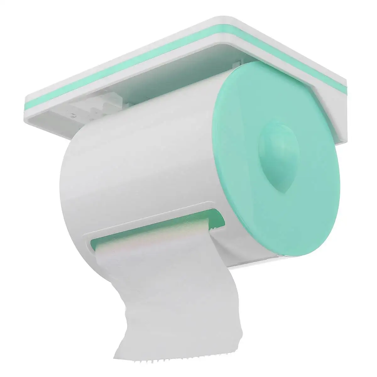 

Fashion Bathroom Accessory Wall Mounted Toilet Roll Tissue Paper Holder Shelf Storage Rack Tissue Container Case For Household