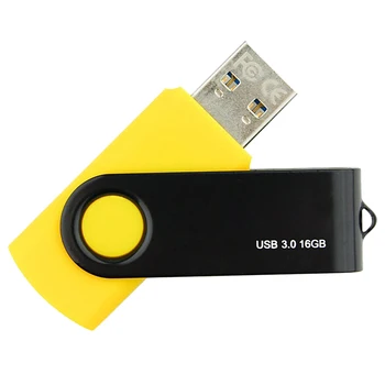 

Super Flash Drive USB 3.0 Impressive speed[Swivel Design] - 16GB Black-Yellow