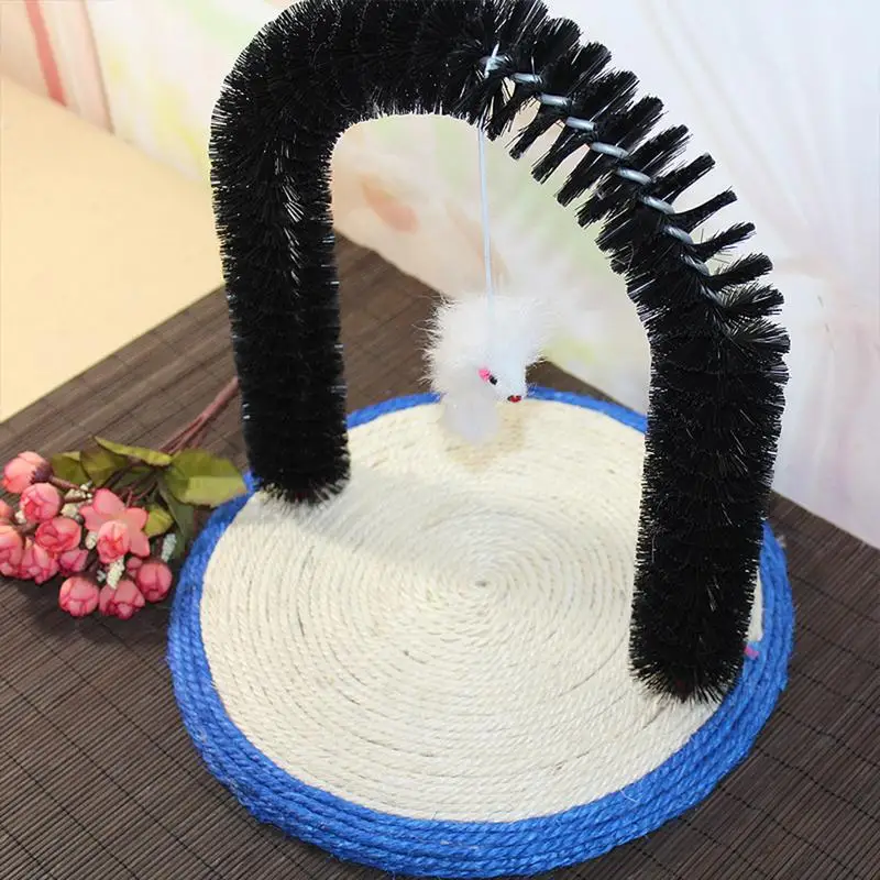 Pet Cat самогрумерная Арка С Когтеточка для котов база кошка мышь игрушечная щётка