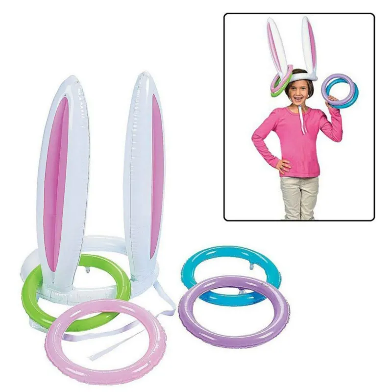 Надувные Bunny Ears кольцеброс игры игрушки для вечеринок для детей родители Рождество Крытый Play