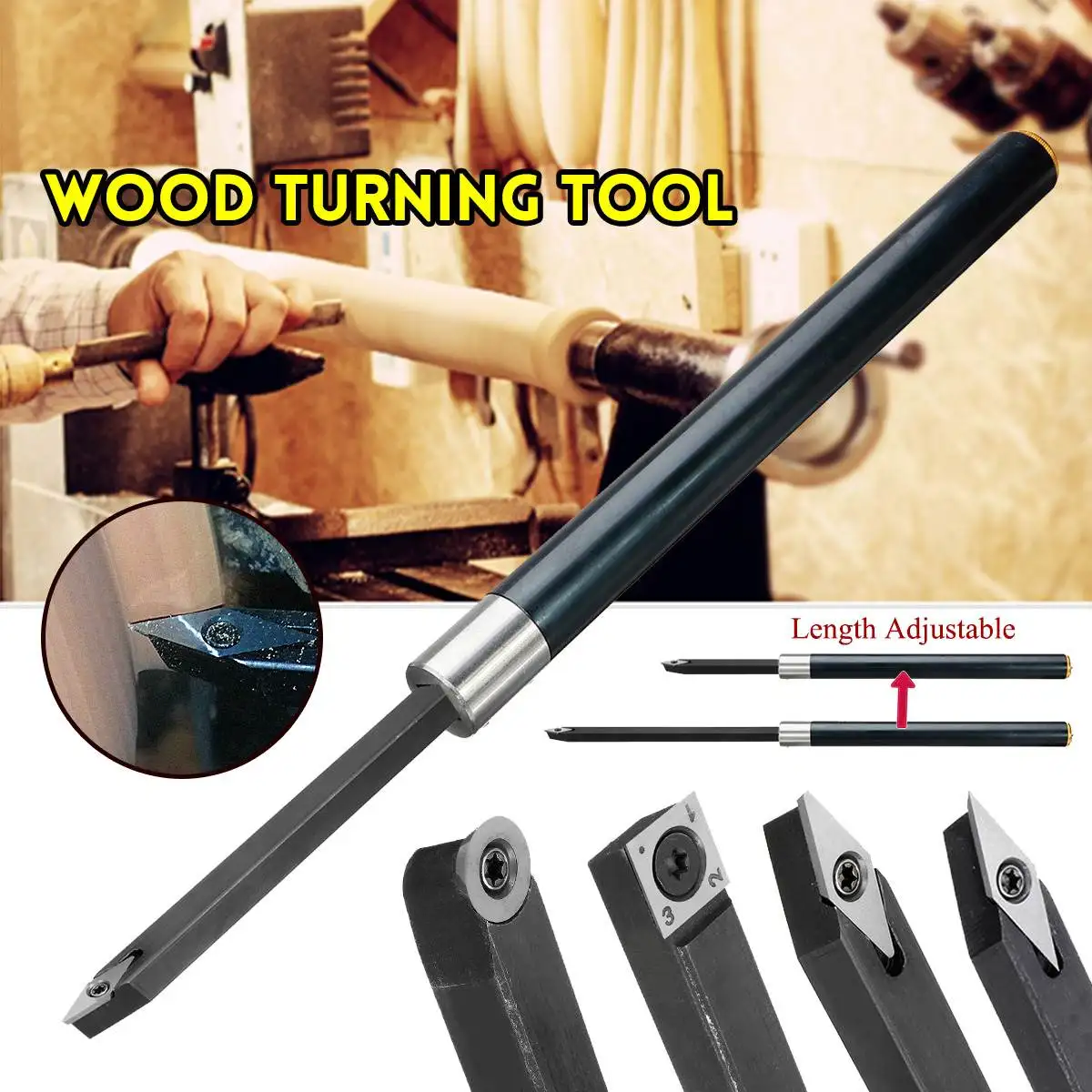 

Wood Turning Tool Chisel/Handle Round/Radius Square/35 Degree Diamond R/Sharps Radius