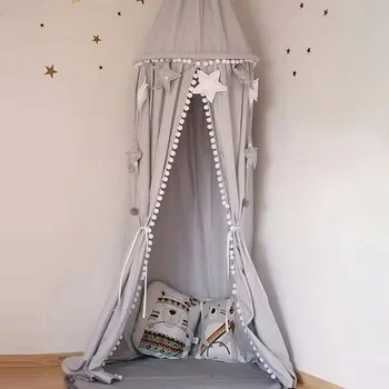 

Cotton Baby Canopy Mosquito Net Anti Mosquito Princess Bed Canopy Girls Room Decoration Bed Canopy Pest Control Reject Net #