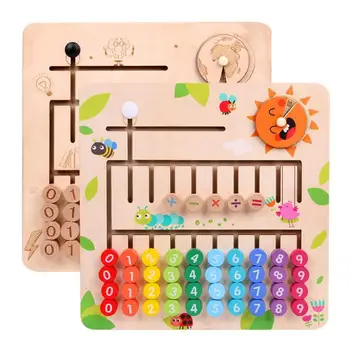 

Preschool Children Montessori Wood Math Toys Multifunction Kids Cognitive Board Math Toys Wooden Counting Cognition Board Toy