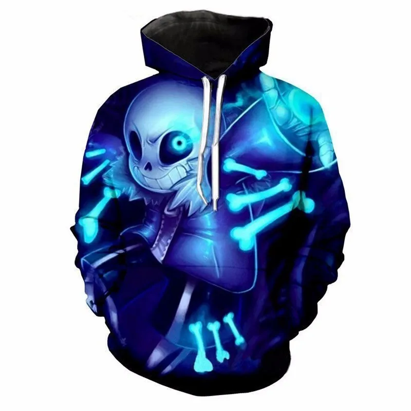 

Adult Undertale Sans Cosplay Hoodies Women Men Ghost Fire Skull 3D Printed Hooded Hip Hop Pullover Autumn Winter Warm Sweatshirt