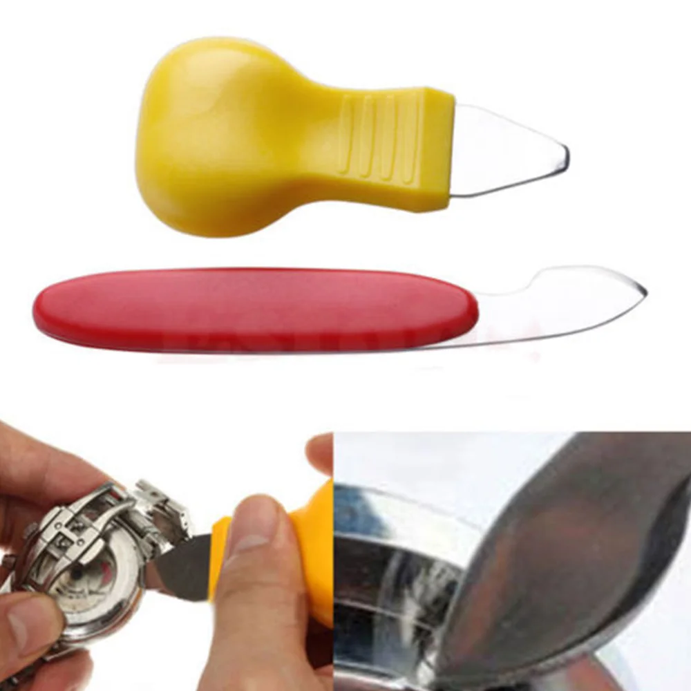 

Watch Back Cover Case Opener Remover Battery Change Watchmaker Repair Tool Kit Red+Yellow Watch Repair Tool