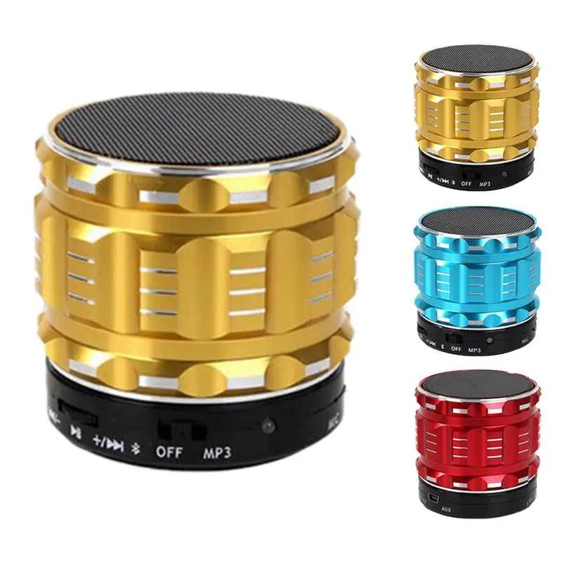 Metal Wireless Bluetooth Speaker Mini Hands-free Dialogue Mobile Phones Tablets Universal Loundspeaker With USB Charging Cable |