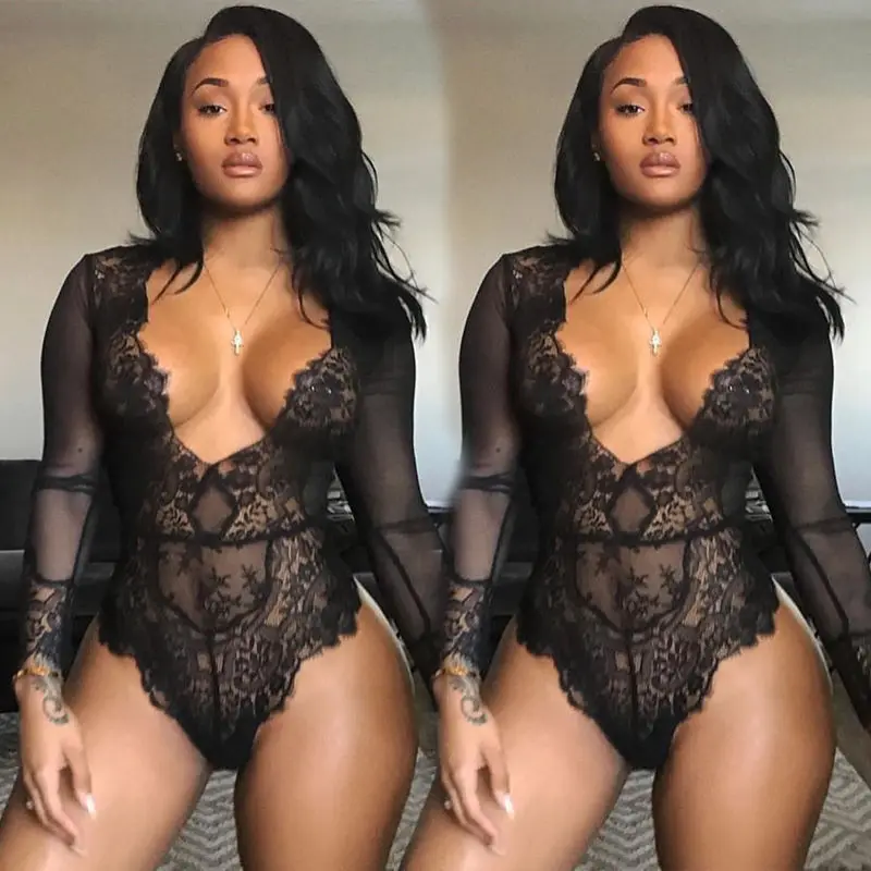 

Sexy Women One Piece Swimsuit Lace Swimwear Bathing Monokini Push Up Padded Bikini