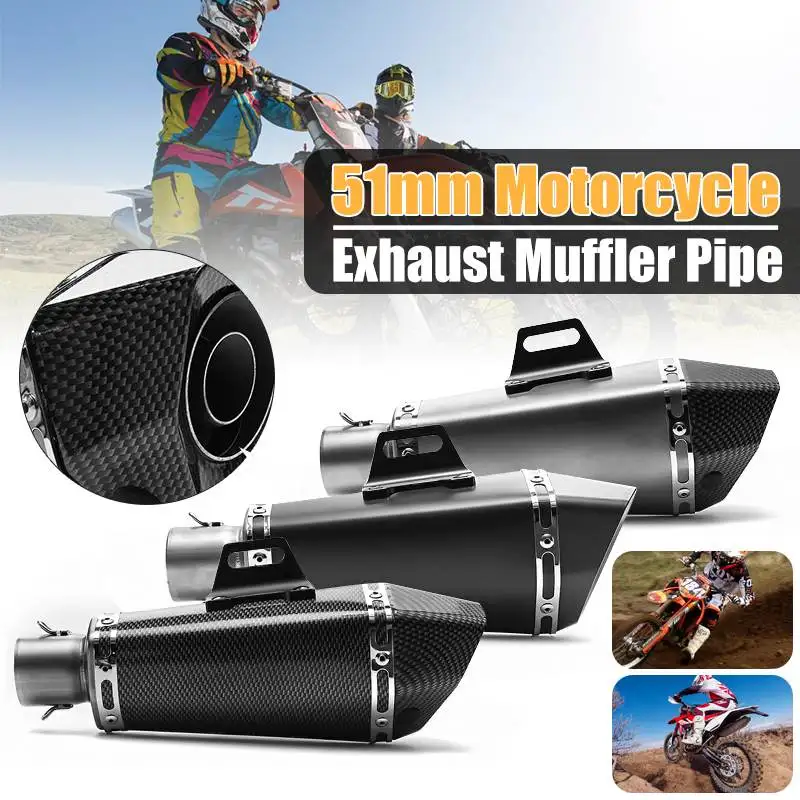 

Stainelss Steel Exhaust Pipe 36-51mm for Motorcycle Motorbike ATV Motorcycle Exhaust Muffler SC GP Escape Exhaust Mufflers