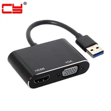 Cavo adattatore convertitore HDTV a USB 3.0 e 2.0 compatibile HDMI e VGA scheda grafica esterna 1080 P per Windows