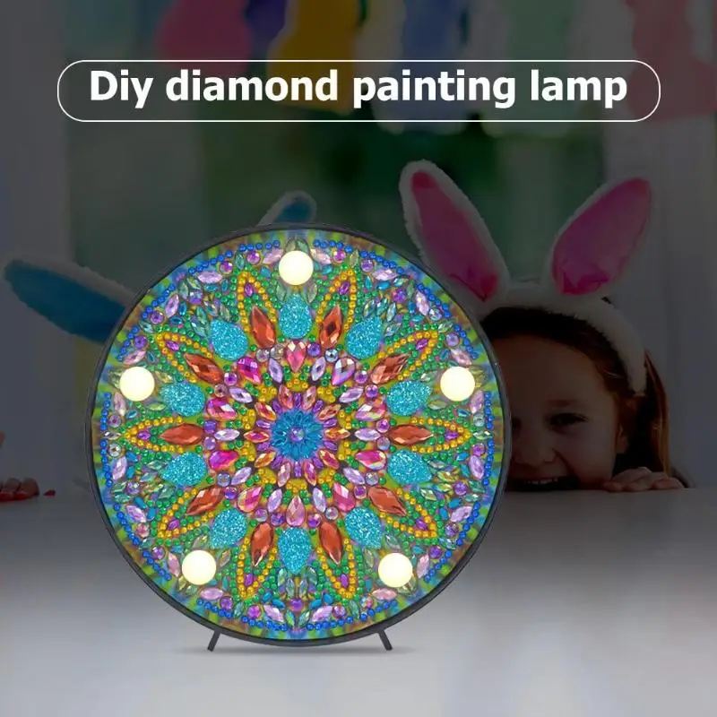 DIY Мандала LED Алмазная картина светлая коробка Вышивка крестом лампа с
