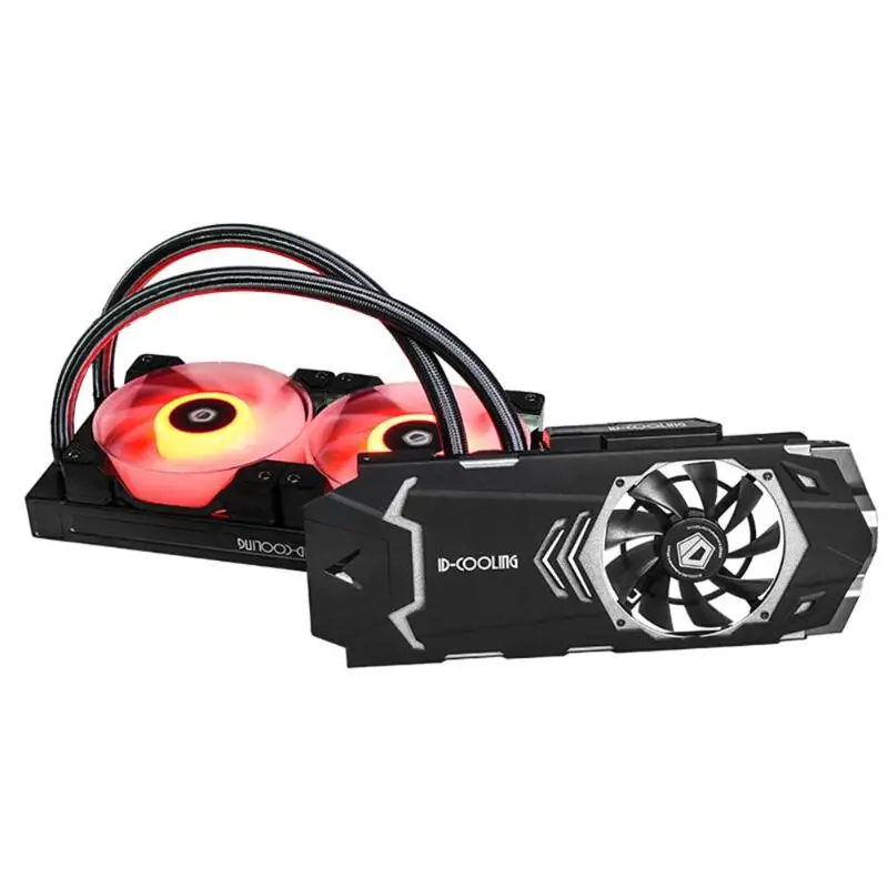 

240VGA-RGB Water Cooling Fan Integrated CPU Cooler Heat Sink Radiator w/Dual Fans for GeForce/AMD
