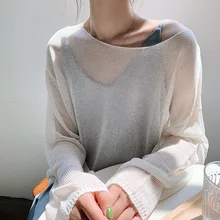 Mooirue весна лето Tumblr Корейская свободная футболка трикотажная Женская трикотажная без бретелек Солнцезащитная однотонная Новинка