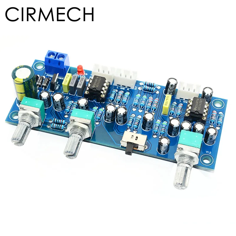 CIRMECH 2,1 канальный сабвуфер предусилитель доска фильтр низких частот предусилитель доска NE5532 фильтр низких частот предусилитель басов