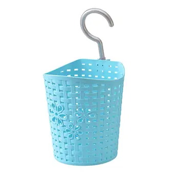 

1pc Kitchen Plastic Bathroom Hanging Holder Organizer Storage Basket for Vegetable Cosmetics Shampoo Food (Small Random Color)