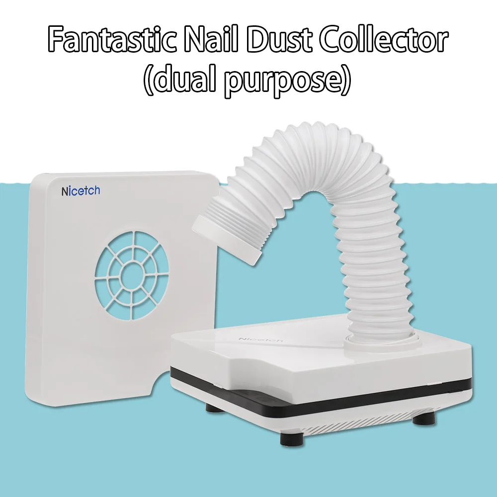 60/80W Nail Art Salon Suction Dust Collector Manicure Filing Acrylic UV Gel Tip Machine Vacuum