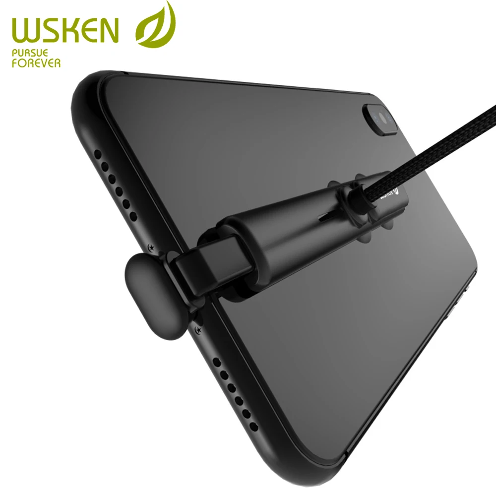 Wsken شاحن هاتف محمول يعمل بنظام تشغيل أندرويد لعبة كابل مايكرو كابل usb لسامسونج S7 S6 Xiaomi هواوي سريع شحن سلك Microusb 2 شفط الكؤوس سلك