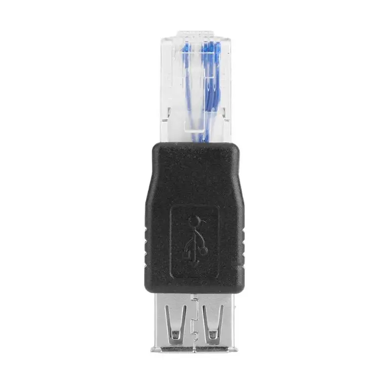 USB Type A Female to RJ45 Male Ethernet адаптер роутер разъем PC кристаллическая головка ноутбука